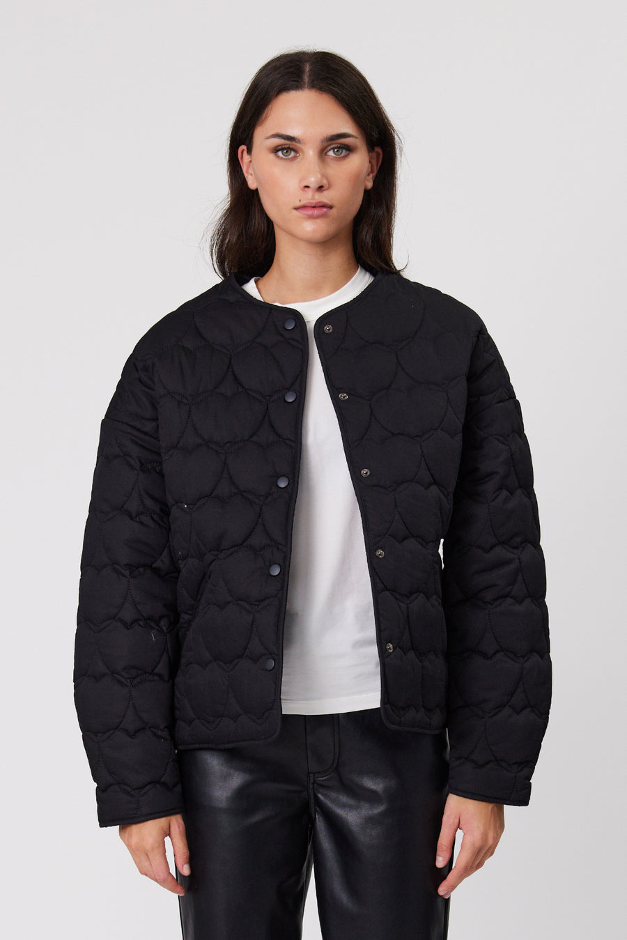 AVA QUILTED JACKET - BLACK