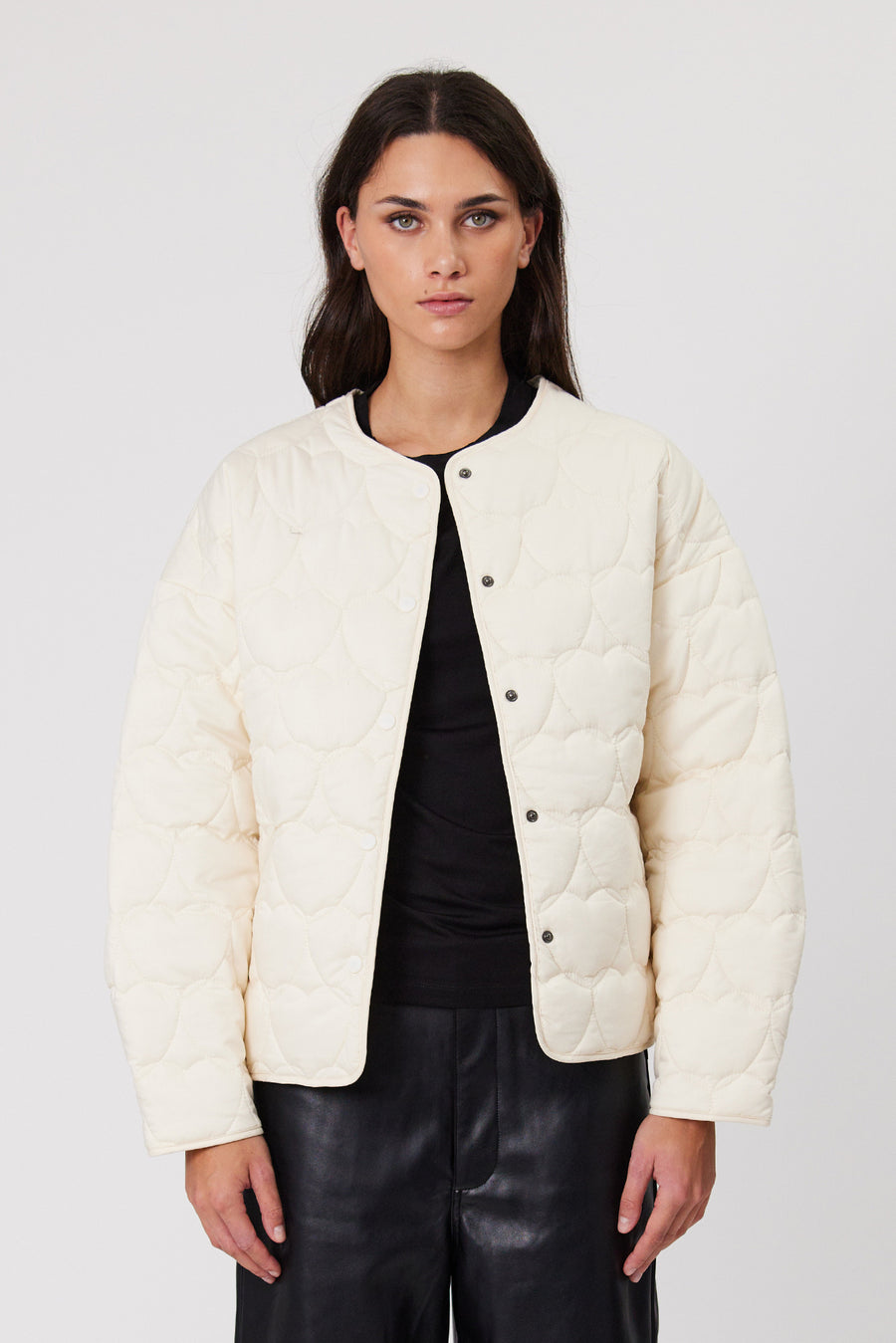 AVA QUILTED JACKET - IVORY