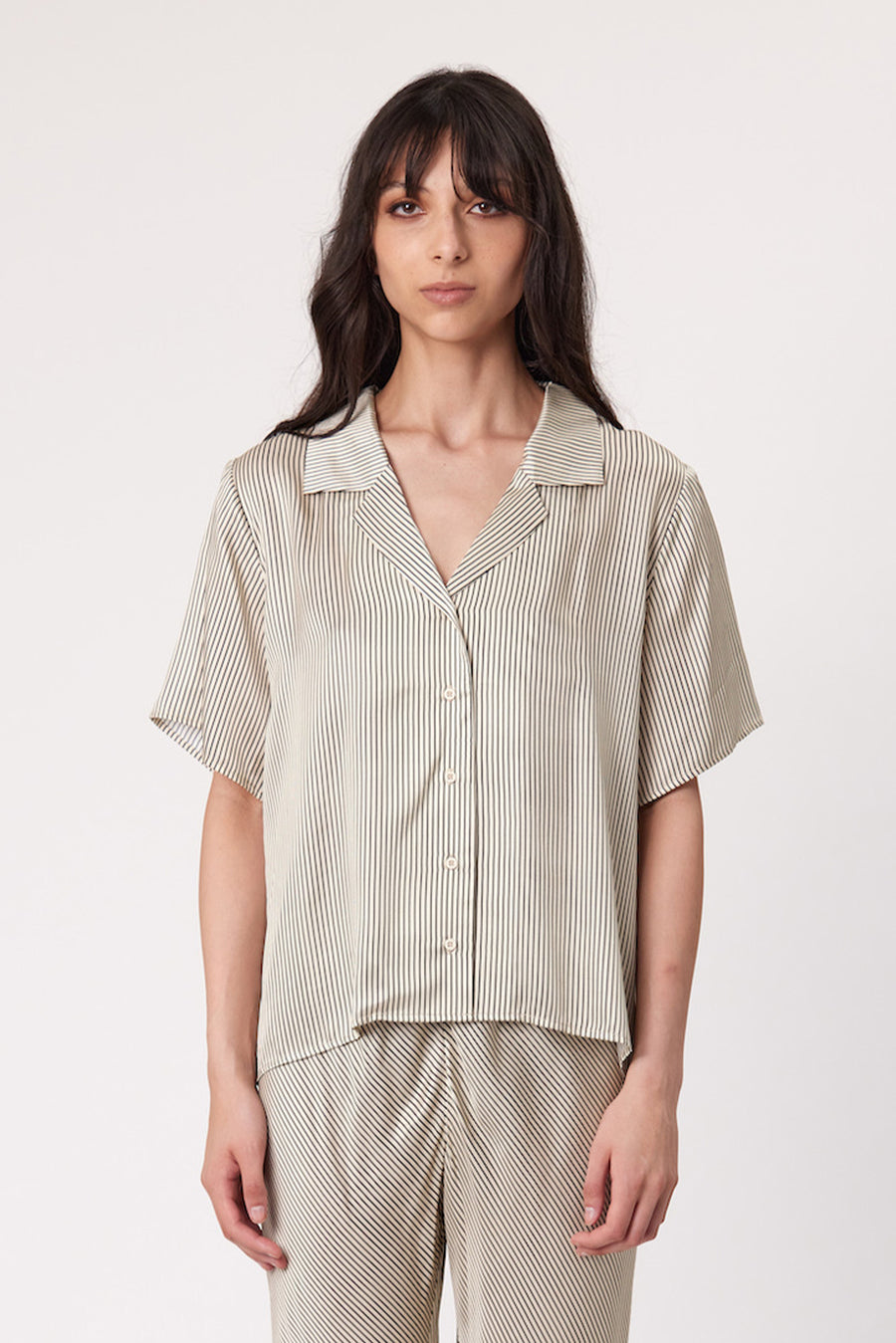 BRIXTON SHIRT - IVORY STRIPE