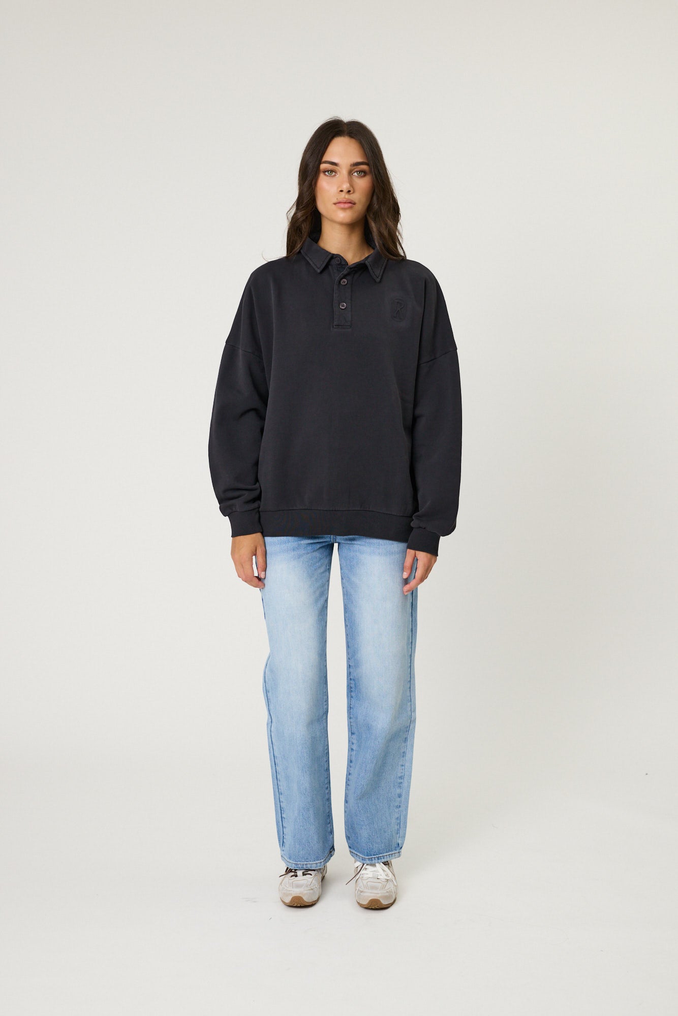 LEO JUMPER - WASHED BLACK