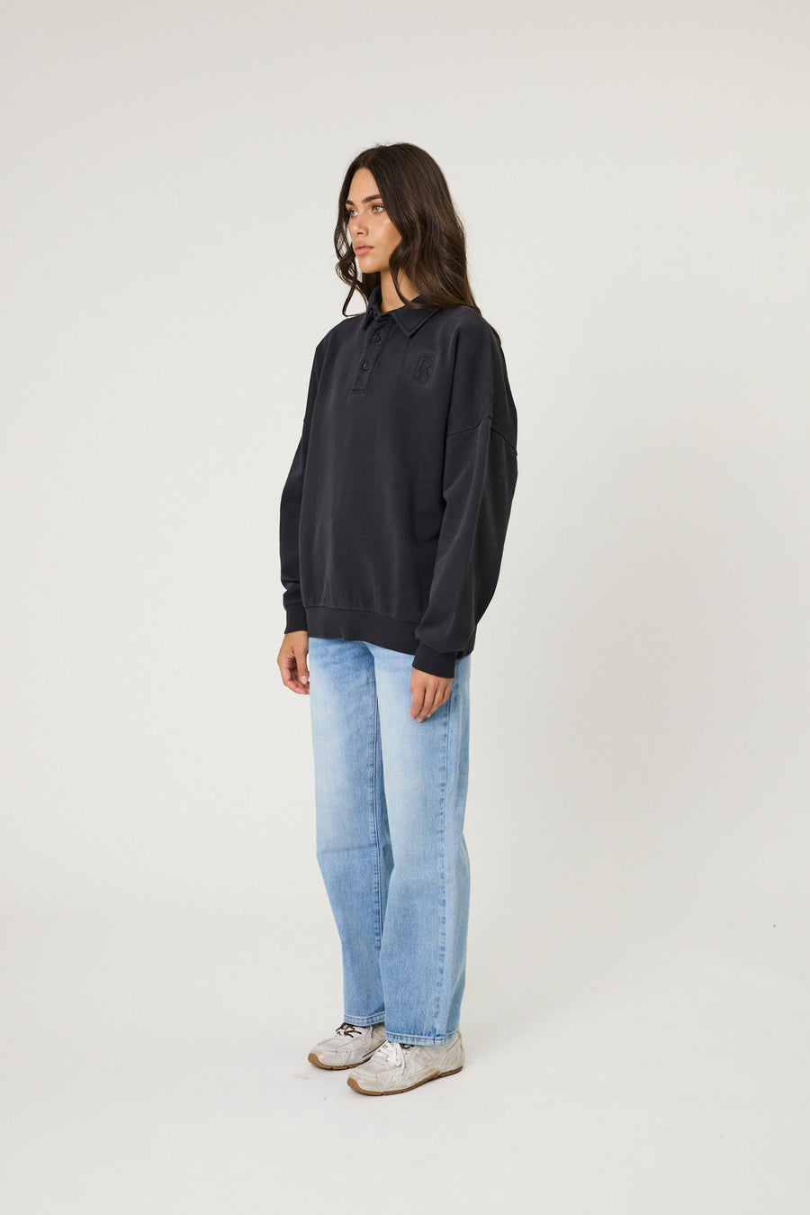 LEO JUMPER - WASHED BLACK