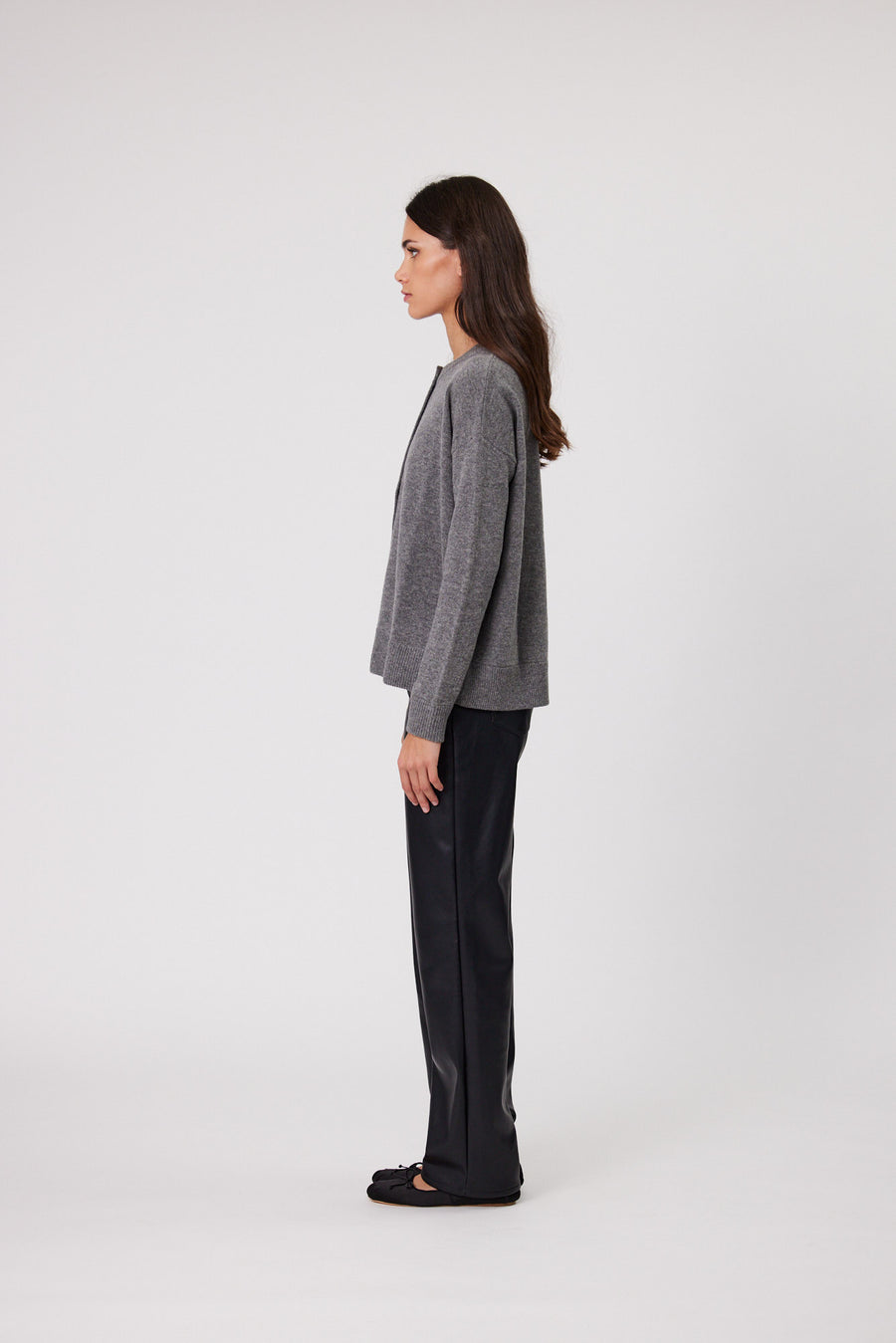 TALI CARDIGAN - CHARCOAL