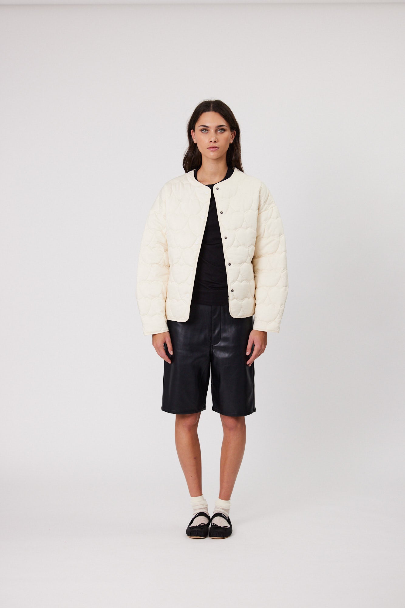 AVA QUILTED JACKET - IVORY