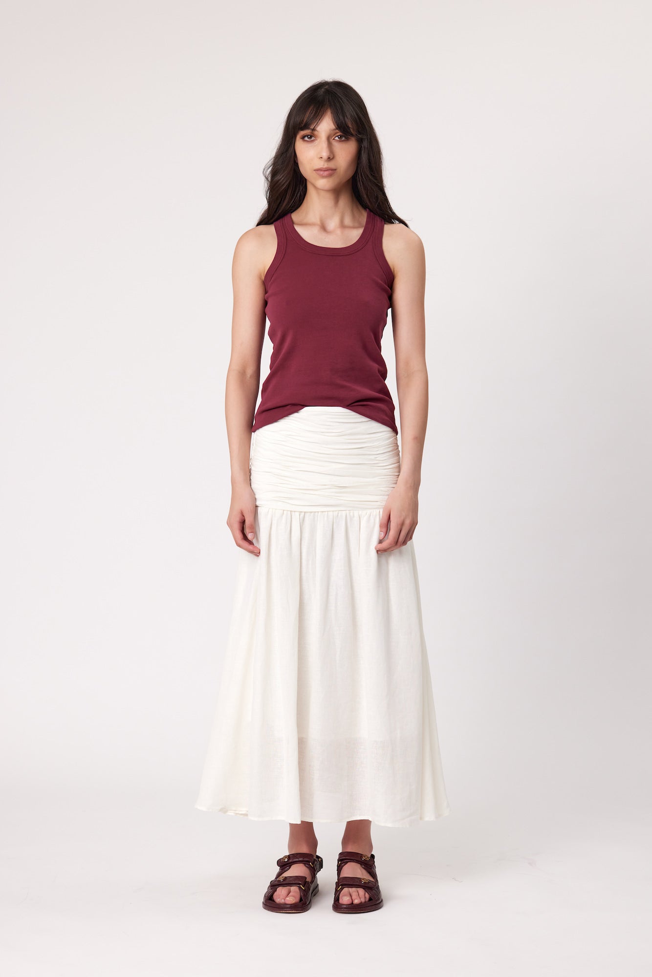 FALLON MAXI SKIRT - IVORY