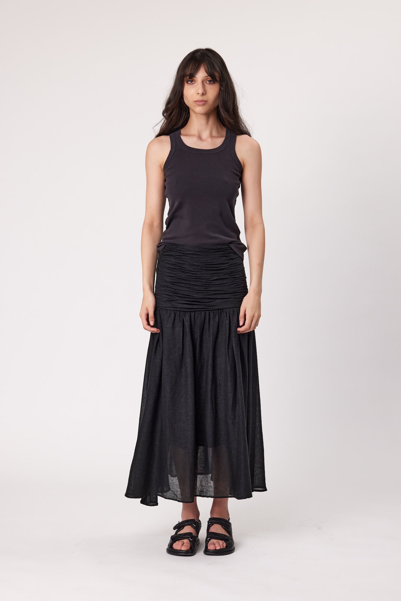 FALLON MAXI SKIRT - BLACK