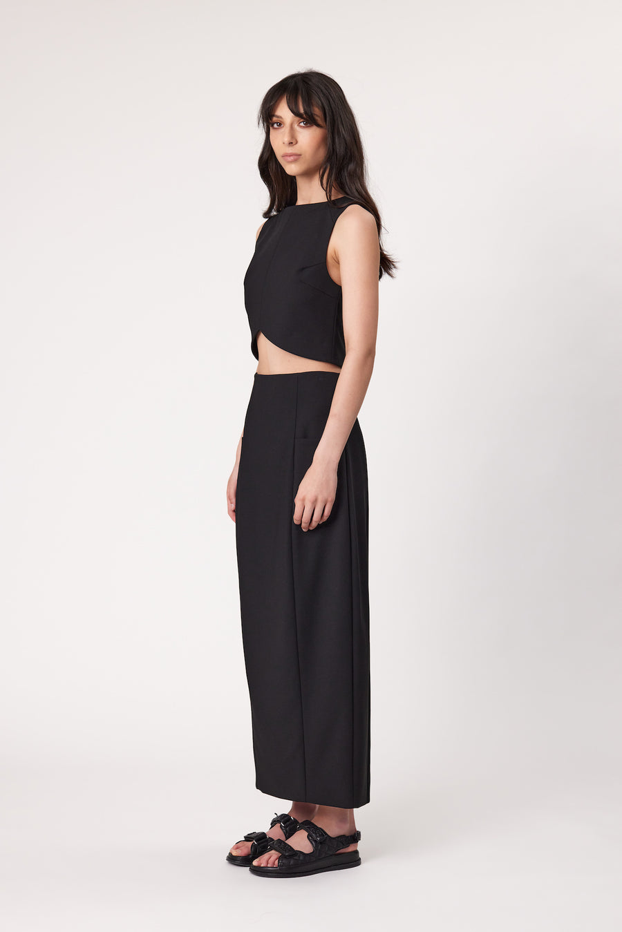 HARLOW MAXI SKIRT - BLACK