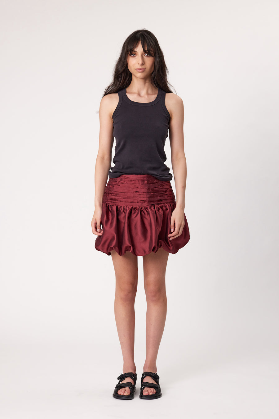 FINLEY MINI SKIRT - SANGRIA